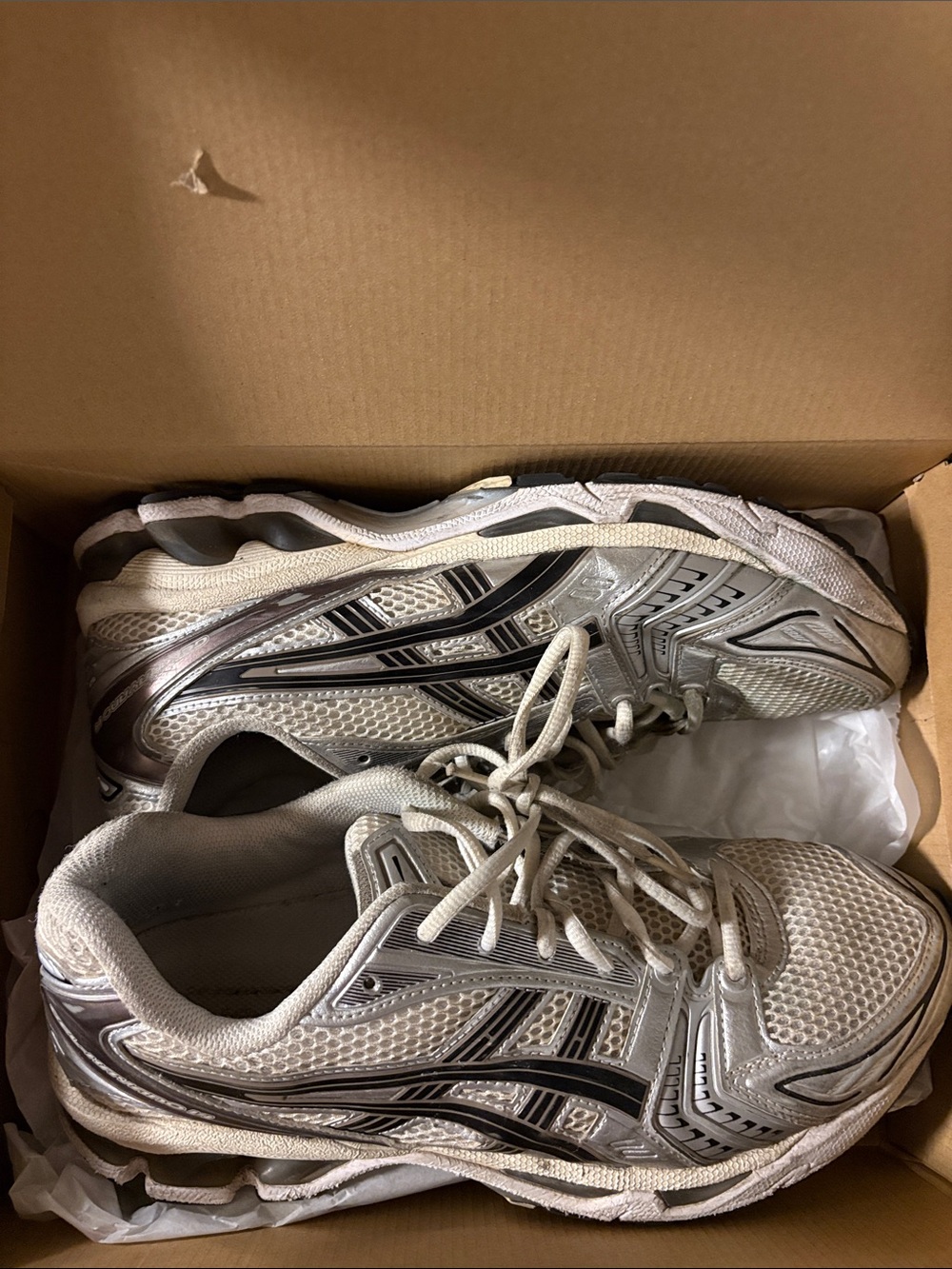 ASICS Men's Silver and Black Athletic Running Shoes